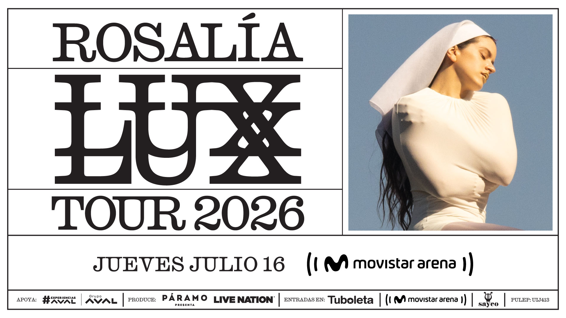 Rosalia Lux Tour 2026 Movistar Arena