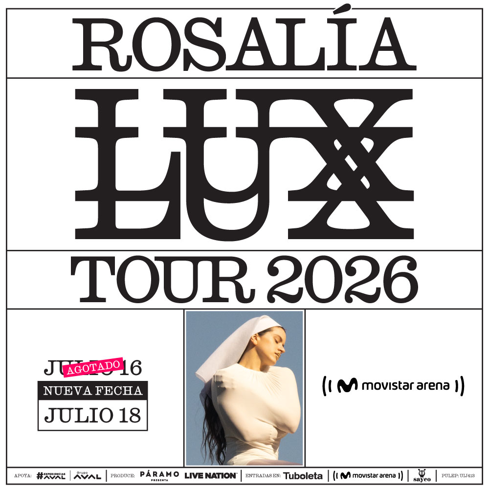 Rosalía en Bogotá: dos fechas del Lux Tour en el Movistar Arena