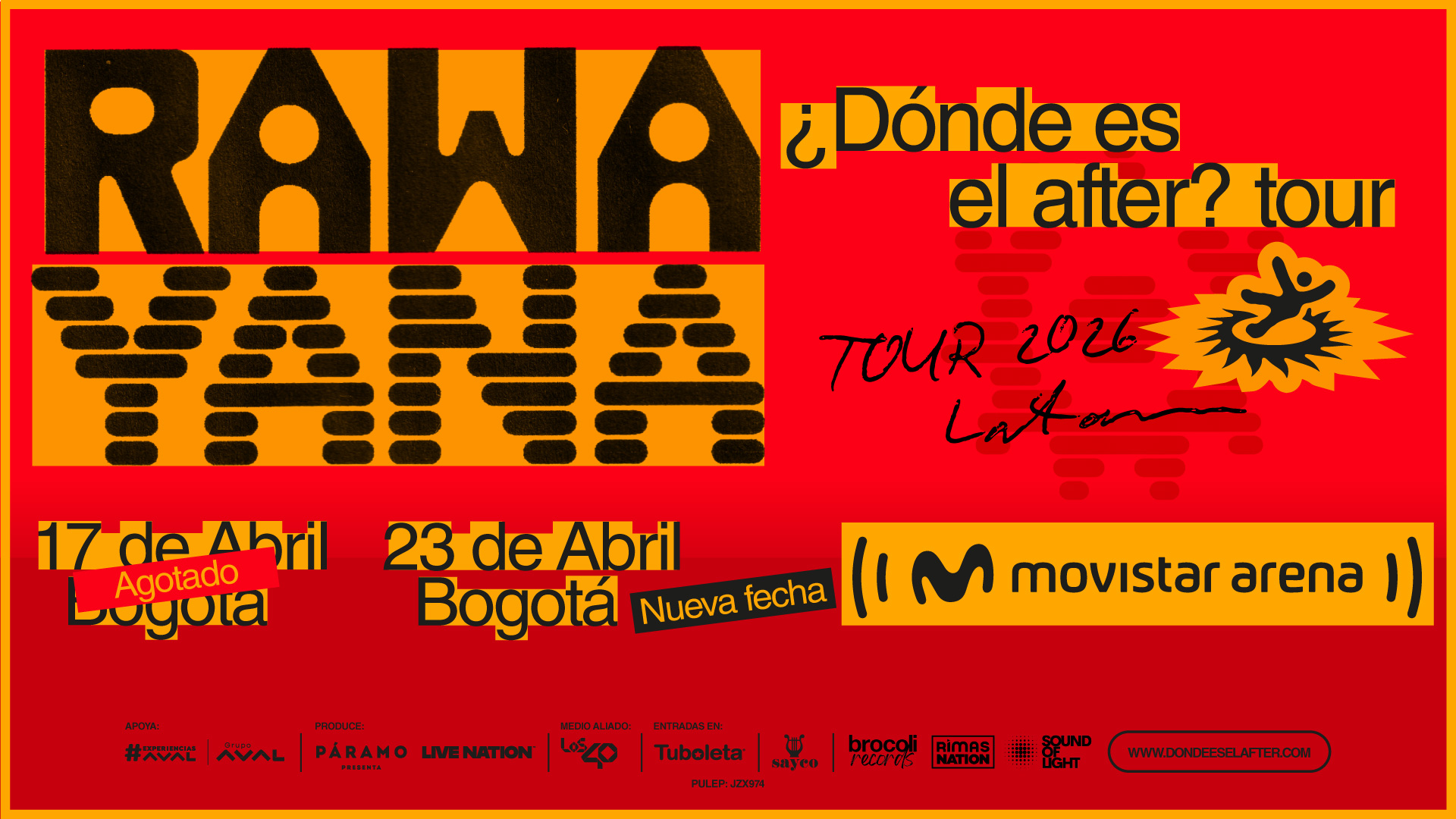 rawayana donde es el after tour segunda fecha 2