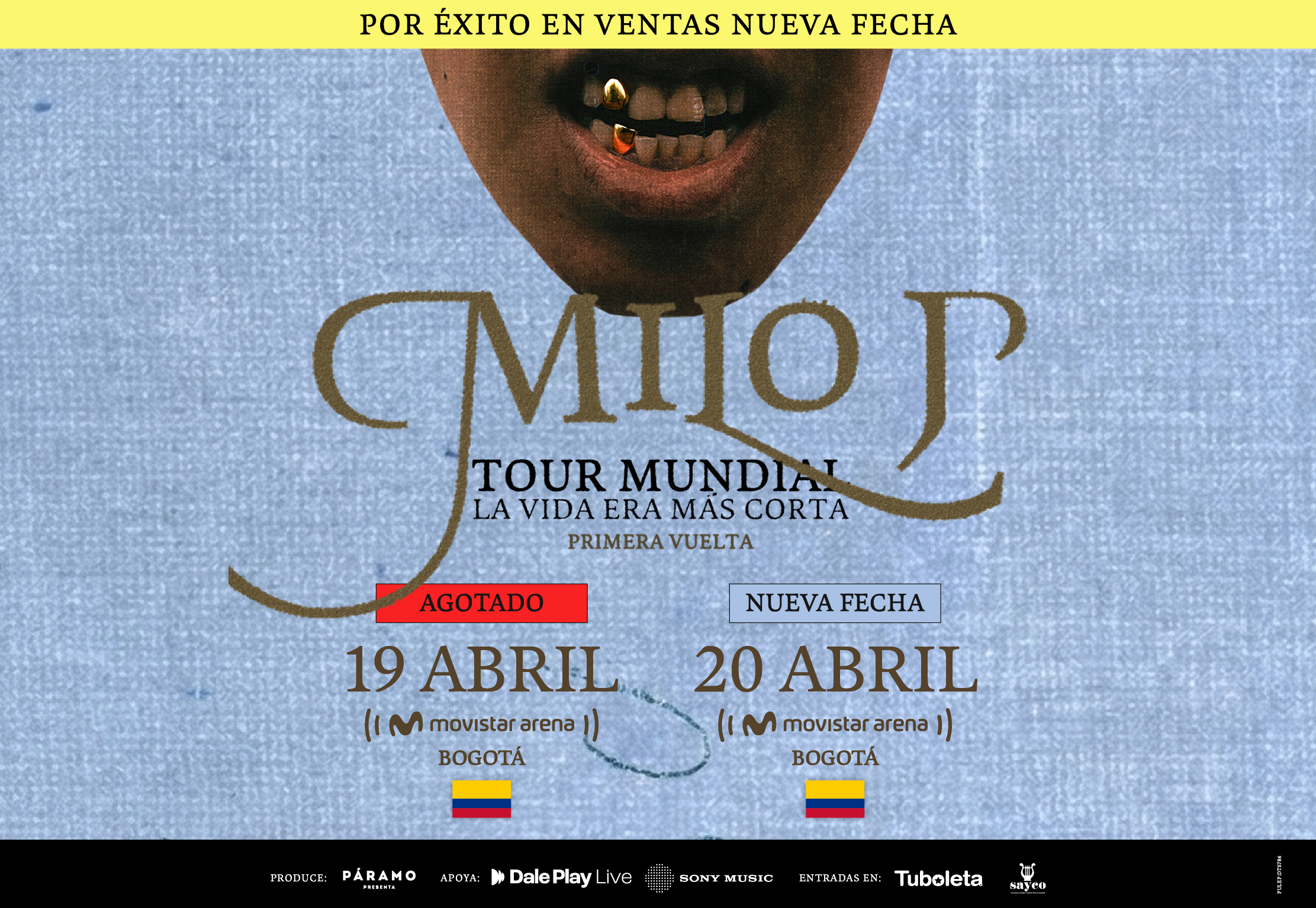 MILO J | LA VIDA ERA MÁS CORTA TOUR MUNDIAL - SEGUNDA FECHA